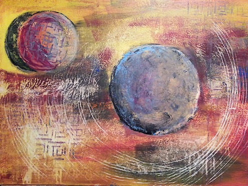 Galaxy of mine   Acryl auf Holz, 42 x 59 cm, Preis auf Anfrage